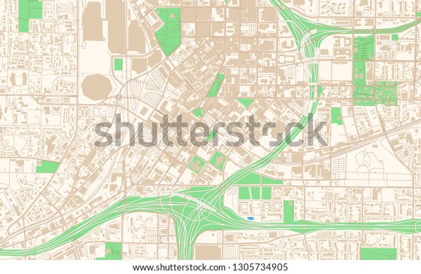 map of downtown atlanta Atlanta Georgia Printable Map Excerpt This Stock Vector Royalty