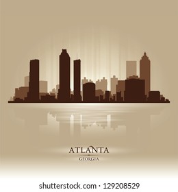 Atlanta Georgia skyline city silhouette