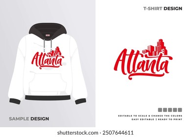 atlanta lettering art sweater design