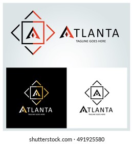 Atlanta logo design template ,Fashion logo ,Vector illustration