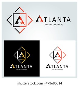 Atlanta logo design template ,Letter A logo ,Vector illustration