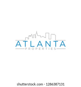 atlanta property logo design vector