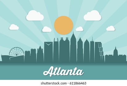 Atlanta skyline - Georgia - vector illustration