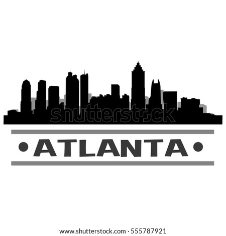 Download Atlanta Skyline Silhouette Stock Vector (Royalty Free ...