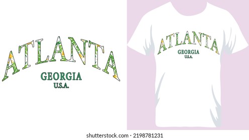 atlanta slogan print design for tee