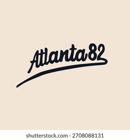 Vetor tipográfico Atlanta para vestuário