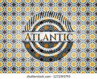 Atlantic arabesque emblem. arabic decoration.