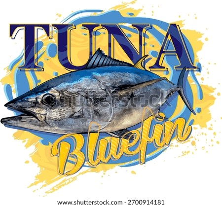 Atlantic Bluefin Tuna Vector Illustration 