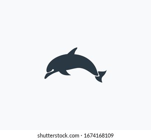 Atlantic bottlenose dolphin icon isolated on clean background. Atlantic bottlenose dolphin icon concept drawing icon in modern style. Vector illustration for your web mobile logo app UI design.