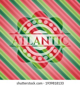 Atlantic christmas badge background. Vector Illustration. Detailed. 