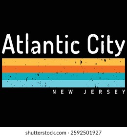 Atlantic city new jersey city t-shirt design