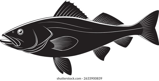 atlantic cod silhouette vector file