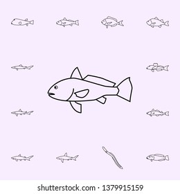 atlantic croaker icon. Fish icons universal set for web and mobile
