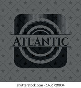 Atlantic dark badge. Vector Illustration. Detailed.