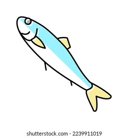 atlantic herring color icon vector. atlantic herring sign. isolated symbol illustration