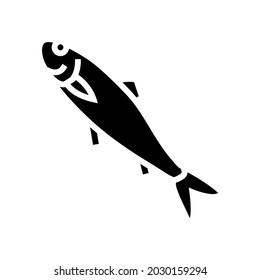 atlantic herring glyph icon vector. atlantic herring sign. isolated contour symbol black illustration