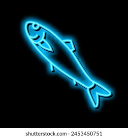 atlantic herring neon light sign vector. atlantic herring illustration