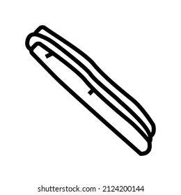 atlantic jackknife clam line icon vector. atlantic jackknife clam sign. isolated contour symbol black illustration