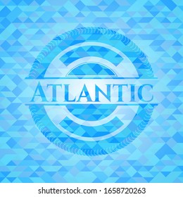 Atlantic light blue mosaic emblem