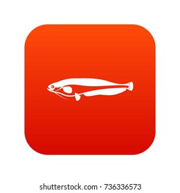 Atlantic mackerel, Scomber scombrus icon digital red for any design isolated on white vector illustration