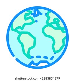 atlantic ocean map color icon vector. atlantic ocean map sign. isolated symbol illustration