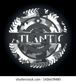 Atlantic on grey camouflage pattern