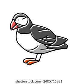 atlantic puffin bird exotic color icon vector. atlantic puffin bird exotic sign. isolated symbol illustration svg