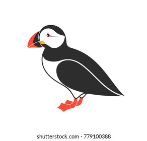 Atlantic puffin design. Bird. Logo
 svg