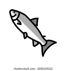 atlantic salmon color icon vector. atlantic salmon sign. isolated symbol illustration