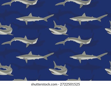 Fondo de pantalla de fondo sin fisuras de dibujos animados de tiburón tiburón atlántico