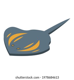 Atlantic stingray icon. Isometric of Atlantic stingray vector icon for web design isolated on white background