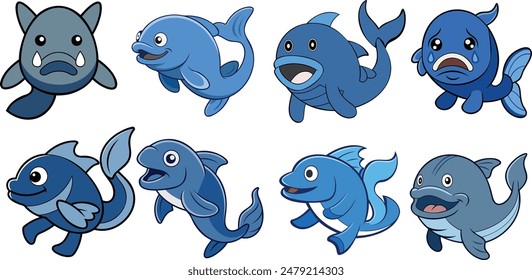 Atlantic Wolffish design ,animal vector design 