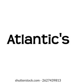 atlantic's text for T-shirt print and other use on white background.