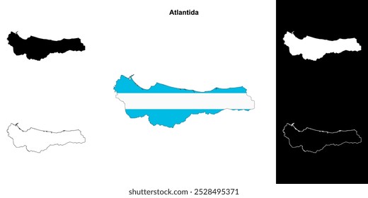 Conjunto de mapas do departamento de Atlantida