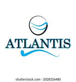 The Atlantis Logo, Logotype Design Vector