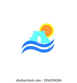 Atlantis simple logo for your company or brand, brand logo, concept logo