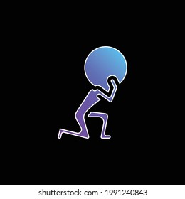 Atlas blue gradient vector icon