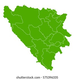 Atlas of Bosnia and Herzegovina green map