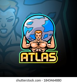 Atlas esport logo mascot design