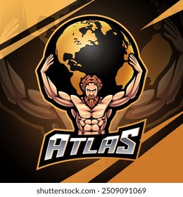 Diseño del logotipo de la mascota Atlas Esport