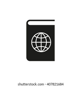 Atlas and globe icon. vector design. Geography symbol. web. graphic. JPG. AI. app. logo. object. flat. image. sign. eps. art. picture - stock vector