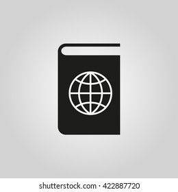 Atlas and globe icon. vector design. Geography symbol. web. graphic. JPG. AI. app. logo. object. flat. image. sign. eps. art. picture - stock vector