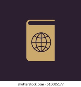 Atlas and globe icon. vector design. Geography, Atlas symbol. web. graphic. JPG. AI. app. logo. object. flat. image. sign. eps. art. picture - stock vector