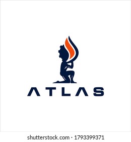 Atlas Oil And Gas Logo Design Vector