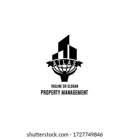 atlas property logo template design
