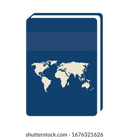 atlas text book isolated icon vector illustration design