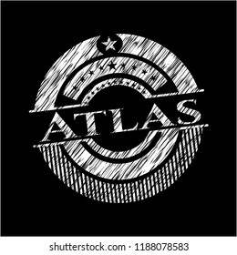 Atlas written with chalkboard texture