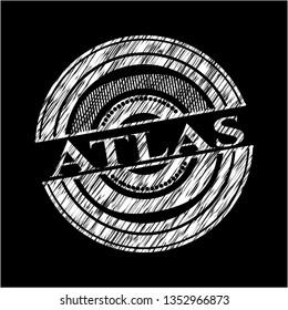 Atlas written with chalkboard texture