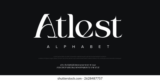 Atlest creative modern stylish calligraphy letter logo design