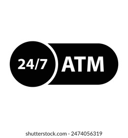 atm  24 7 icon vector bank ATM sign